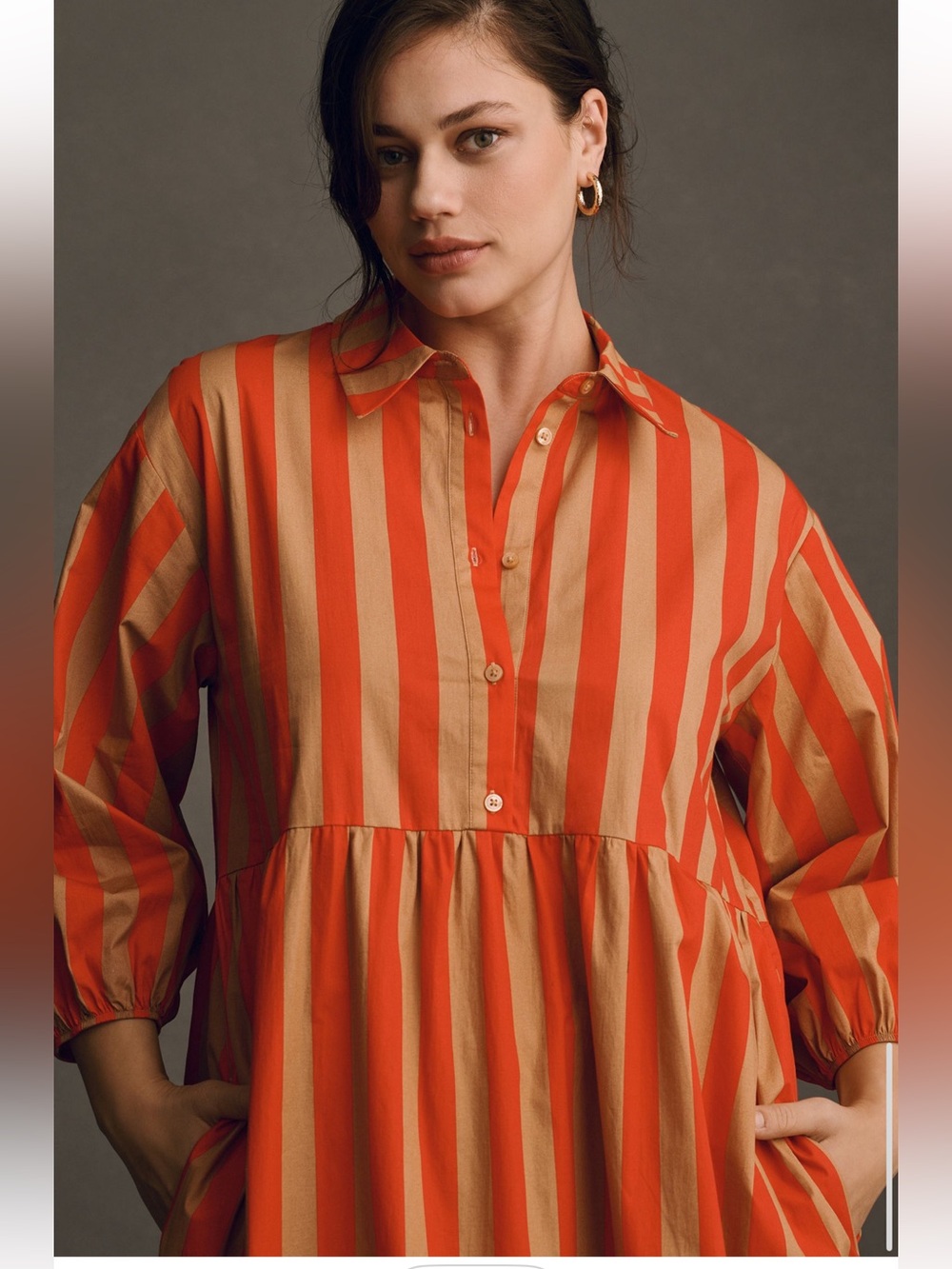 The Bettina Tiered Shirt Dress Maeve by Anthropologie 2X - Picture 14 of 16